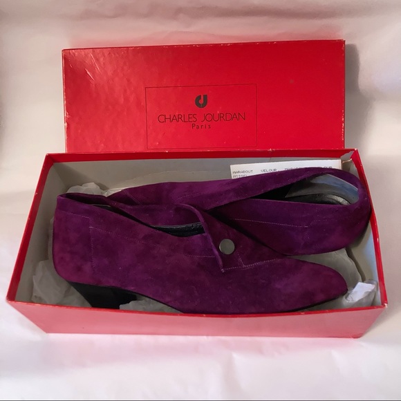 🏆HOST PICK Vintage Charles Jourdan Suede Booties NIB - Picture 9 of 13